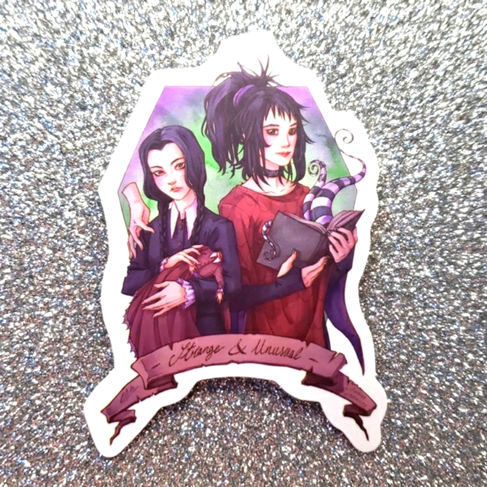 10/$10 ADDAMS FAMILY BEETLEJUICE waterproof sticker Wednesday